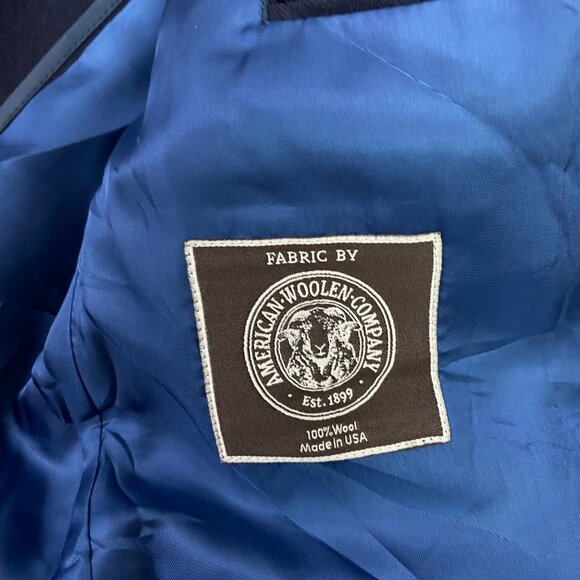 J. Crew Ludlow Blazer Sport Coat Mens 40R Navy Blue Wool American Woolen Company - Picture 7 of 15